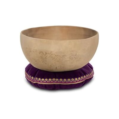 XDrum Therapeutic Klangschale Ton A / 650 g Kissen Set, Gestimmt auf Ton A Handgehämmerte Klangschale für Stirnchakra (Ajna), Harmonisiert die Energie und unterstützt Blockadenlösung, Ca. 650 g schwer XDrum Therapeutic Klangschale Ton A / 650 g Kissen Set, Gestimmt auf Ton A Handgehämmerte Klangschale für Stirnchakra (Ajna), Harmonisiert die Energie und unterstützt Blockadenlösung, Ca. 650 g schwer
