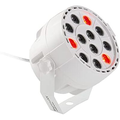 lightmaXX LED NANO PAR, 12x1W RGBW LED PAR Scheinwerfer, DMX steuerbar, 8 Kanäle, Weiß, Symmetrisches Abstrahlverhalten lightmaXX LED NANO PAR, 12x1W RGBW LED PAR Scheinwerfer, DMX steuerbar, 8 Kanäle, Weiß, Symmetrisches Abstrahlverhalten
