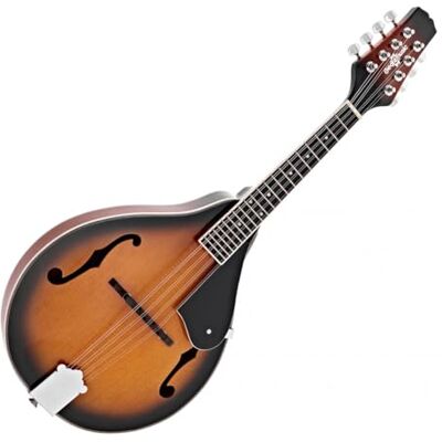 Gear4Music Mandoline von , Vintage Sunburst Massive Fichtendecke für warmen resonanten Klang, Sapele-Rücken und -Zargen verbessern Sustain, höhenverstellbarer Steg Gear4Music Mandoline von , Vintage Sunburst Massive Fichtendecke für warmen resonanten Klang, Sapele-Rücken und -Zargen verbessern Sustain, höhenverstellbarer Steg