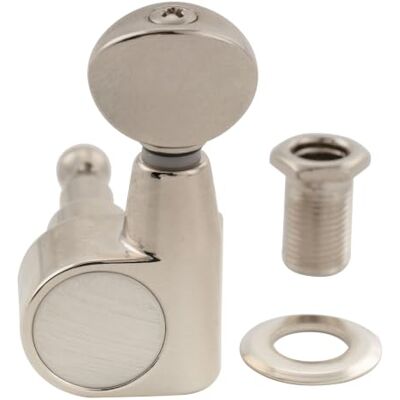 Musiclily Pro R18T-21 1-Pin Einzel 18:1 Mechanik Diskant Seite Nickel Geschlossene Tuner, mit Vintage Oval Button, für Squier Strat Tele Style E-Gitarre Musiclily Pro R18T-21 1-Pin Einzel 18:1 Mechanik Diskant Seite Nickel Geschlossene Tuner, mit Vintage Oval Button, für Squier Strat Tele Style E-Gitarre
