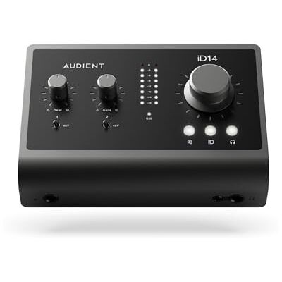 Audient Audiointerface iD14 MKII, 2 Class-A Mikrofonvorverstärkern (High Performance USB-Audiointerface, USB-C Anschluss, Monitor Mix und Monitor Panning Funktion, 2 Kopfhörerausgänge), iD MKII Audient Audiointerface iD14 MKII, 2 Class-A Mikrofonvorverstärkern (High Performance USB-Audiointerface, USB-C Anschluss, Monitor Mix und Monitor Panning Funktion, 2 Kopfhörerausgänge), iD MKII