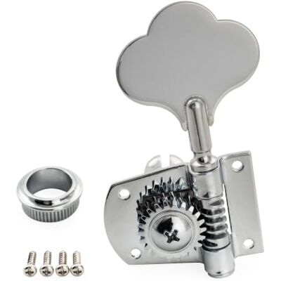 Musiclily Pro Einzel Offene Bass Mechanik 21:1 Diskant Seite Chrom mit Clover Button ,für Mexikanische MIM Fender PB JB Style E-Bass Musiclily Pro Einzel Offene Bass Mechanik 21:1 Diskant Seite Chrom mit Clover Button ,für Mexikanische MIM Fender PB JB Style E-Bass