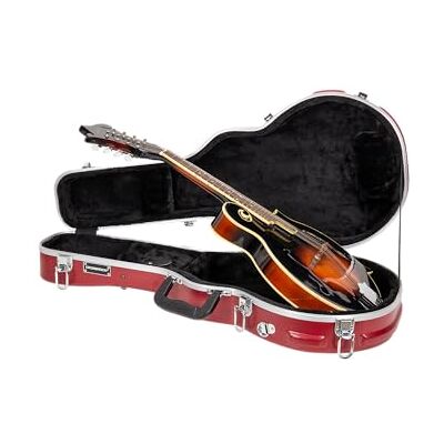 Crossrock F-Style Mandolinenkoffer ABS-Hartschalenkoffer mit Sicherheitsverschluss, Metallfüßen und abnehmbaren Gurten Crossrock F-Style Mandolinenkoffer ABS-Hartschalenkoffer mit Sicherheitsverschluss, Metallfüßen und abnehmbaren Gurten