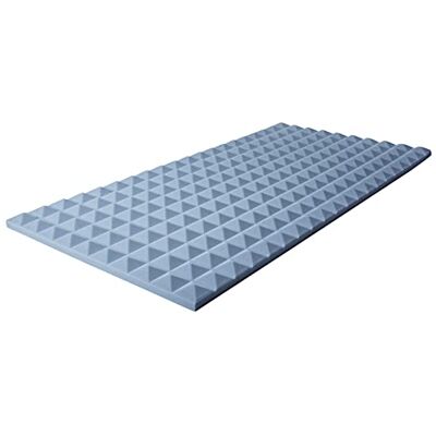 MUSIC STORE Pyramis Absorber, 100x50x30mm, Basotect, Grau, Selbstklebend, Hoch Effizienter Akustikschaum, Reduzierung von Mittleren und Hohen Frequenzen MUSIC STORE Pyramis Absorber, 100x50x30mm, Basotect, Grau, Selbstklebend, Hoch Effizienter Akustikschaum, Reduzierung von Mittleren und Hohen Frequenzen