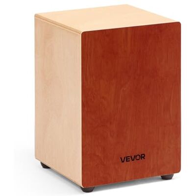VEVOR Cajon, Kistentrommel mit internen Gitarrensaiten, leichte Drum-Box aus Holz, tragbares Trommel-Musikinstrument aus mit Silikonfüßen, abgerundeten Kanten, für Anfänger & Profis, 305x305x430 mm VEVOR Cajon, Kistentrommel mit internen Gitarrensaiten, leichte Drum-Box aus Holz, tragbares Trommel-Musikinstrument aus mit Silikonfüßen, abgerundeten Kanten, für Anfänger & Profis, 305x305x430 mm