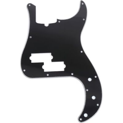Musiclily Pro 13 Löcher P Bass Pickguard Schlagbrett 3 lagig Schwarz für 4-Saiter American Precision Bass Musiclily Pro 13 Löcher P Bass Pickguard Schlagbrett 3 lagig Schwarz für 4-Saiter American Precision Bass