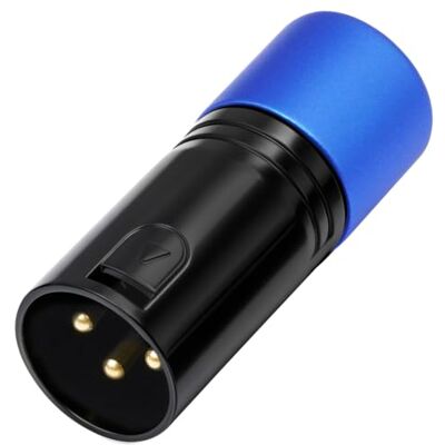 Generic Audio Converter Connector Adapter for DJ Party Stage Lights(Blue) (Blue) Metallgehäuse, vergoldete Kontakte, 120 Ω Widerstand, universal kompatibel, DMX/XLR sicherer Signalpfad (Blue) Generic Audio Converter Connector Adapter for DJ Party Stage Lights(Blue) (Blue) Metallgehäuse, vergoldete Kontakte, 120 Ω Widerstand, universal kompatibel, DMX/XLR sicherer Signalpfad (Blue)