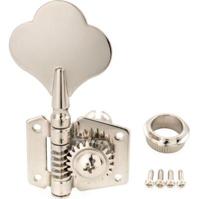 Musiclily Pro Einzel Offene Bass Mechanik 21:1 Bass Seite Nickel mit Clover Button ,für Squier PB JB Style E-Bass Musiclily Pro Einzel Offene Bass Mechanik 21:1 Bass Seite Nickel mit Clover Button ,für Squier PB JB Style E-Bass