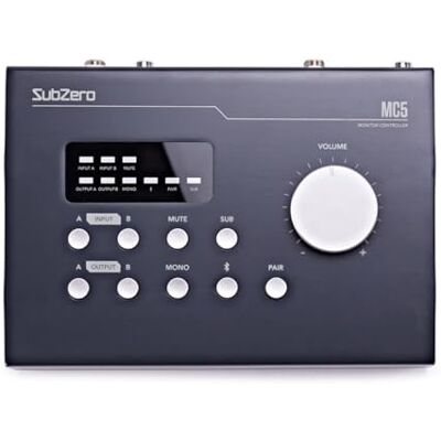 SubZero MC5 Monitor-Controller mit Bluetooth All-in-One-Controller für Studio-Monitoring, A/B-Umschaltung für Sofortigen Vergleich, Bluetooth-Eingang SubZero MC5 Monitor-Controller mit Bluetooth All-in-One-Controller für Studio-Monitoring, A/B-Umschaltung für Sofortigen Vergleich, Bluetooth-Eingang