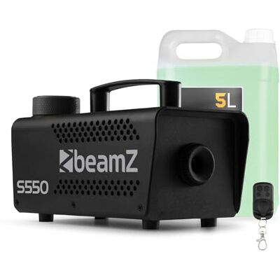 Beamz S550 Nebelmaschine Mini mit Funk-Fernbedienung, inkl. 5 Liter Nebelfluid, 550 Watt Mini Rauchmaschine, Nebelmaschine Halloween, Fog Machine, Fogger, Smoke Machine für Partys, DJs, Hochzeiten Beamz S550 Nebelmaschine Mini mit Funk-Fernbedienung, inkl. 5 Liter Nebelfluid, 550 Watt Mini Rauchmaschine, Nebelmaschine Halloween, Fog Machine, Fogger, Smoke Machine für Partys, DJs, Hochzeiten