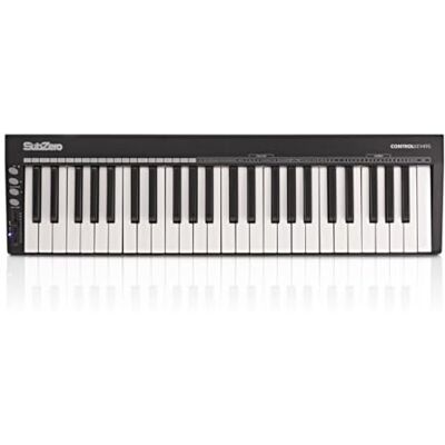 SubZero Schlankes Tragbares 49-Tasten-MIDI-Keyboard ControlKey49S 49 Anschlagdynamische Tasten mit 5 Kurven, Zuweisbarer Fader, Sustain-Pedal-Eingang, USB-Betrieben SubZero Schlankes Tragbares 49-Tasten-MIDI-Keyboard ControlKey49S 49 Anschlagdynamische Tasten mit 5 Kurven, Zuweisbarer Fader, Sustain-Pedal-Eingang, USB-Betrieben
