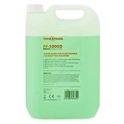 Gear4Music Nebelmaschinenfluid 5L hohe Dichte geruchlos Sichere Ungiftige Biologisch Abbaubare Geruchsfreie Flüssigkeit, Wasserbasiert für die Meisten Maschinen, Dichter Nebel Gear4Music Nebelmaschinenfluid 5L hohe Dichte geruchlos Sichere Ungiftige Biologisch Abbaubare Geruchsfreie Flüssigkeit, Wasserbasiert für die Meisten Maschinen, Dichter Nebel