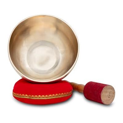 XDrum Therapeutic Klangschale Ton H / 700 g Komplett Set, Ca. 17, Kissen Handgehämmerte Klangschale für Kronenchakra (Sahasrara), Gestimmt auf Ton H, Legierung aus 7 verschiedenen Metallen, Ca. 17 XDrum Therapeutic Klangschale Ton H / 700 g Komplett Set, Ca. 17, Kissen Handgehämmerte Klangschale für Kronenchakra (Sahasrara), Gestimmt auf Ton H, Legierung aus 7 verschiedenen Metallen, Ca. 17