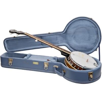 Crossrock Relief Series-Holzkoffer für 5-String Resonator-Banjo, mit stark strukturierter Oberfläche, Kunstfell in Nerzoptik, Edelstahlverschlüssen – Rauchblau (CRW630BJSB) Crossrock Relief Series-Holzkoffer für 5-String Resonator-Banjo, mit stark strukturierter Oberfläche, Kunstfell in Nerzoptik, Edelstahlverschlüssen – Rauchblau (CRW630BJSB)