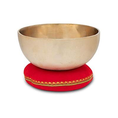 XDrum Therapeutic Klangschale Ton G Kissen Set, Gestimmt auf Ton G Handgehämmerte Klangschale für Halschakra (Vishuddha), Harmonisiert die Energie und unterstützt Blockadenlösung, Farbe: gold XDrum Therapeutic Klangschale Ton G Kissen Set, Gestimmt auf Ton G Handgehämmerte Klangschale für Halschakra (Vishuddha), Harmonisiert die Energie und unterstützt Blockadenlösung, Farbe: gold
