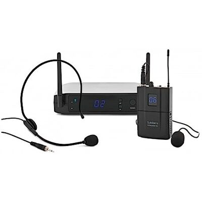 SubZero Drahtloses Lavalier- und Headset-Mikrofonsystem VOXLINK-1VL Drahtlossystem mit Headset und Lavalier-Mikrofonen plus Bodypack, bis zu 50m Reichweite bei fester UHF-Frequenz SubZero Drahtloses Lavalier- und Headset-Mikrofonsystem VOXLINK-1VL Drahtlossystem mit Headset und Lavalier-Mikrofonen plus Bodypack, bis zu 50m Reichweite bei fester UHF-Frequenz