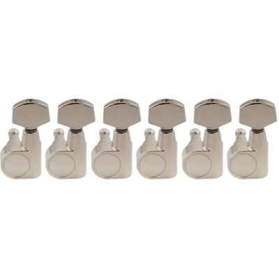 Musiclily Pro R18T-17 Linkshänder 1-Pin 6-in-line 18:1 Mechaniken Nickel Geschlossene Tuner, mit Hex Button, für Squier Strat Tele Style E-Gitarre Musiclily Pro R18T-17 Linkshänder 1-Pin 6-in-line 18:1 Mechaniken Nickel Geschlossene Tuner, mit Hex Button, für Squier Strat Tele Style E-Gitarre