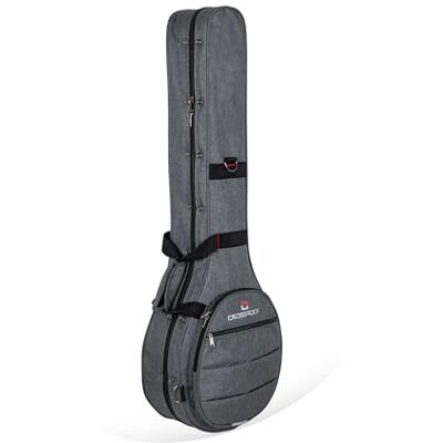 Crossrock Lightweight Foam Case fits Greek Bouzouki-with Removable Shoulder Straps, Storage Compartment & External Pocket-Dark Grey (CRP200BODG) Crossrock Lightweight Foam Case fits Greek Bouzouki-with Removable Shoulder Straps, Storage Compartment & External Pocket-Dark Grey (CRP200BODG)