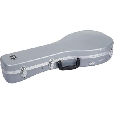 Crossrock F-Style Mandolinenkoffer ABS-Hartschalenkoffer mit Sicherheitsverschluss, Metallfüßen und abnehmbaren Gurten Crossrock F-Style Mandolinenkoffer ABS-Hartschalenkoffer mit Sicherheitsverschluss, Metallfüßen und abnehmbaren Gurten