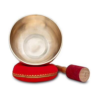 XDrum Therapeutic Klangschale Ton G Komplett Set, Gestimmt auf Ton G Handgehämmerte Klangschale für Halschakra (Vishuddha), Harmonisiert die Energie und unterstützt Blockadenlösung, Farbe: gold XDrum Therapeutic Klangschale Ton G Komplett Set, Gestimmt auf Ton G Handgehämmerte Klangschale für Halschakra (Vishuddha), Harmonisiert die Energie und unterstützt Blockadenlösung, Farbe: gold