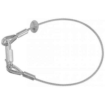 KORN Riggatec Safety 10 kg 60 cm 4 mm Sicherungsseil silber mit Schnellverschluss KORN Riggatec Safety 10 kg 60 cm 4 mm Sicherungsseil silber mit Schnellverschluss