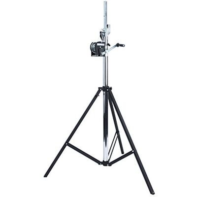 lightmaXX LS-4000 PRO Kurbelstativ 4m, Professionelles Wind UP-Stativ aus Stahl, 85kg Belastbarkeit, Höhenverstellbar 175-400cm, Inklusive TV-Adapter Silber lightmaXX LS-4000 PRO Kurbelstativ 4m, Professionelles Wind UP-Stativ aus Stahl, 85kg Belastbarkeit, Höhenverstellbar 175-400cm, Inklusive TV-Adapter Silber