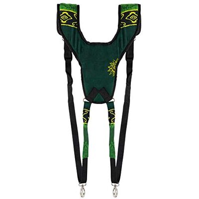XDrum Djembe Gurt Eco Grün, Schultergurt zum Umhängen von Djemben Aus widerstandsfähigem Polyester, 2 Karabinerhaken, Längenverstellbar von 60 bis 76 cm, Breite Schulterriemen: 8 cm XDrum Djembe Gurt Eco Grün, Schultergurt zum Umhängen von Djemben Aus widerstandsfähigem Polyester, 2 Karabinerhaken, Längenverstellbar von 60 bis 76 cm, Breite Schulterriemen: 8 cm