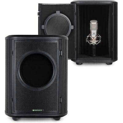 Pronomic MP-360 Mikrofon Isolationsbox Mobiler Schallschutz mit zweischichtigem Popfilter – Popschutz Micscreen und Schallabsorbierende Gesangskabine Perfekt für Studio oder Podcast Vocal booth Pronomic MP-360 Mikrofon Isolationsbox Mobiler Schallschutz mit zweischichtigem Popfilter – Popschutz Micscreen und Schallabsorbierende Gesangskabine Perfekt für Studio oder Podcast Vocal booth