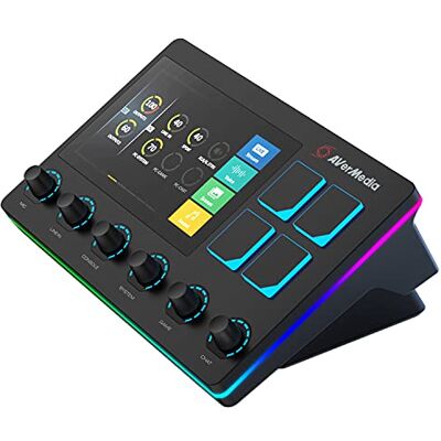 AVerMedia Live Streamer AX310 6-Spuren Audio Mixer mit IPS-Touchscreen zur Interaktion sowie Aktionen für OBS, Streamlabs Spotify, VTube AVerMedia Live Streamer AX310 6-Spuren Audio Mixer mit IPS-Touchscreen zur Interaktion sowie Aktionen für OBS, Streamlabs Spotify, VTube