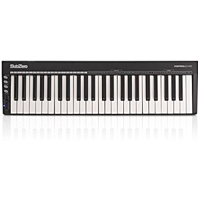 SubZero ControlKey49S Schlankes MIDI Controller Keyboard mit 49 Tasten 49 anschlagdynamische Tasten, schlankes, tragbares Design, MIDI- und USB-Konnektivität, 4 zuweisbare Regler auf 2 Bänken SubZero ControlKey49S Schlankes MIDI Controller Keyboard mit 49 Tasten 49 anschlagdynamische Tasten, schlankes, tragbares Design, MIDI- und USB-Konnektivität, 4 zuweisbare Regler auf 2 Bänken