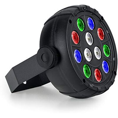 Showlite PL-12 USB-PAR12 Partyspot, RGBW-Scheinwerfer im Mini-Format 12 LEDs mit je 1 Watt Leistung (3x rot, 3x blau, 3x grün, 3x weiß), Betriebsmodi: aus, automatisch und Musiksteuerung Showlite PL-12 USB-PAR12 Partyspot, RGBW-Scheinwerfer im Mini-Format 12 LEDs mit je 1 Watt Leistung (3x rot, 3x blau, 3x grün, 3x weiß), Betriebsmodi: aus, automatisch und Musiksteuerung