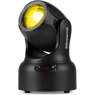 Beamz NOVA80B-BK Moving Head Beam – 80W LED Moving Head mit 7 Farben & 7 Gobos – 18-Facetten Prisma, Stroboskop & DMX – Disco Licht, DJ Lichtanlage & Party Beleuchtung – Schwarz Beamz NOVA80B-BK Moving Head Beam – 80W LED Moving Head mit 7 Farben & 7 Gobos – 18-Facetten Prisma, Stroboskop & DMX – Disco Licht, DJ Lichtanlage & Party Beleuchtung – Schwarz