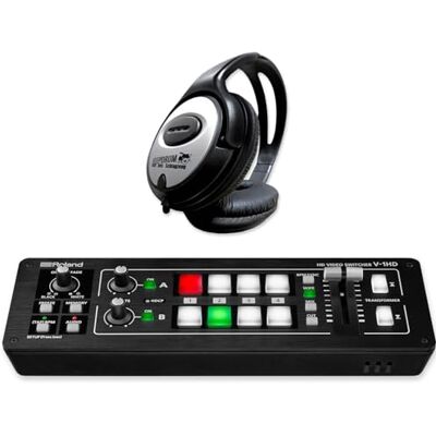 Roland V-1HD A/V HDMI-Video-Switcher mit keepdrum Kopfhörer Roland V-1HD A/V HDMI-Video-Switcher mit keepdrum Kopfhörer