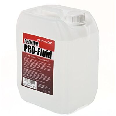 lightmaXX Premium PRO FLUID 5L Nebelfluid, Heavy Fog Fluid, Hochdichtes Wasserbasiertes Nebelmaschinen-Fluid, Made in Germany, Glycerin- und DEG-frei, Für Hohes Nebelvolumen und Lange Standzeit lightmaXX Premium PRO FLUID 5L Nebelfluid, Heavy Fog Fluid, Hochdichtes Wasserbasiertes Nebelmaschinen-Fluid, Made in Germany, Glycerin- und DEG-frei, Für Hohes Nebelvolumen und Lange Standzeit