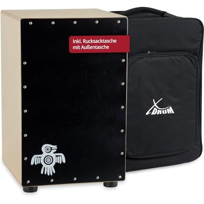 XDrum Cajon Peruana Black Wood (3 mm Schlagplatte, 9 mm Birkenkorpus, 48 cm hoch, inkl. Rucksack-Tasche) XDrum Cajon Peruana Black Wood (3 mm Schlagplatte, 9 mm Birkenkorpus, 48 cm hoch, inkl. Rucksack-Tasche)