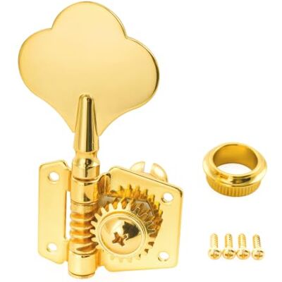 Musiclily Pro Einzel Offene Bass Mechanik 21:1 Bass Seite Gold mit Clover Button ,für Squier PB JB Style E-Bass Musiclily Pro Einzel Offene Bass Mechanik 21:1 Bass Seite Gold mit Clover Button ,für Squier PB JB Style E-Bass