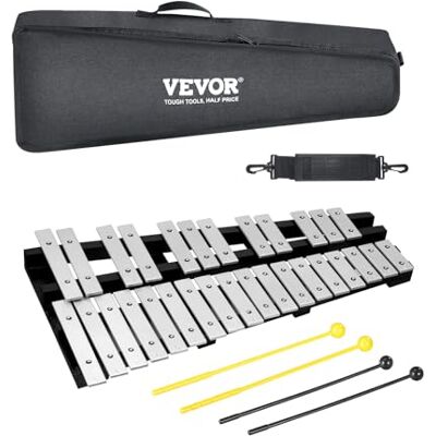 VEVOR Glockenspiel-Xylophon-Set mit 30 Tönen, Schlaginstrument mit Schlägeln, Trommelstöcken und Tragetasche, professionelles Glockenspiel-Xylophon-Schlaginstrumentenset für Schüler und Erwachsene VEVOR Glockenspiel-Xylophon-Set mit 30 Tönen, Schlaginstrument mit Schlägeln, Trommelstöcken und Tragetasche, professionelles Glockenspiel-Xylophon-Schlaginstrumentenset für Schüler und Erwachsene