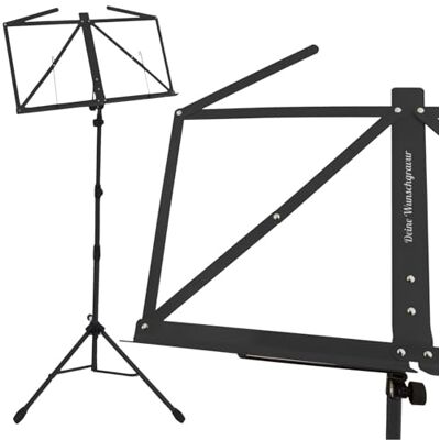 keepdrum MUS3BK Notenständer Schwarz mit personalisierter Gravur mit personalisierter Gravur keepdrum MUS3BK Notenständer Schwarz mit personalisierter Gravur mit personalisierter Gravur