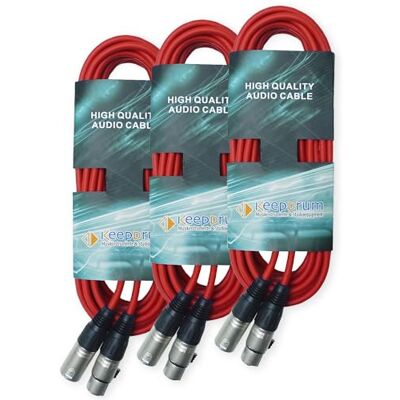 keepdrum - DMX 3P - Rot - 3 m - DMX-Kabel keepdrum - DMX 3P - Rot - 3 m - DMX-Kabel