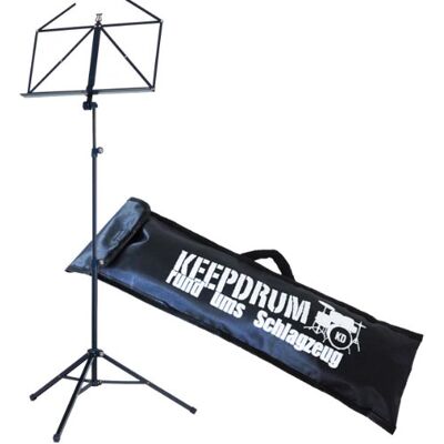 K&M 10065 Notenständer Notenpult schwarz + keepdrum Tasche K&M 10065 Notenständer Notenpult schwarz + keepdrum Tasche