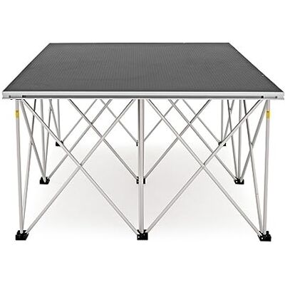 Gear4Music Tragbares Bühnenpodest 1m x1m mit Setzstufe von Tragbares Bühnen-Set 1m x 1m für Live-Events, Klappbarer Dreistufiger Aufbau, Rutschfeste Oberfläche Gear4Music Tragbares Bühnenpodest 1m x1m mit Setzstufe von Tragbares Bühnen-Set 1m x 1m für Live-Events, Klappbarer Dreistufiger Aufbau, Rutschfeste Oberfläche