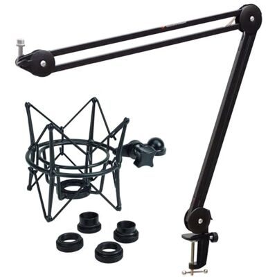 keepdrum MS138 Gelenkarm-Stativ mit MS090B Multi-Mikrofon-Spinne Schwarz keepdrum MS138 Gelenkarm-Stativ mit MS090B Multi-Mikrofon-Spinne Schwarz