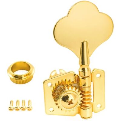 Musiclily Pro Einzel Offene Bass Mechanik 21:1 Diskant Seite Gold mit Clover Button ,für Squier PB JB Style E-Bass Musiclily Pro Einzel Offene Bass Mechanik 21:1 Diskant Seite Gold mit Clover Button ,für Squier PB JB Style E-Bass