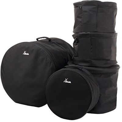 XDrum Schlagzeugtaschen-Set, Studio Größen: 20", 14", 12", 10" und 14, 5" 5-teiliges Set für Schlagzeug Shellset, Für Kesselgrößen: 20"x18", 14"x14", 12"x10", 10"x9" und 14, 5"x6, Stabile Tragegriffe XDrum Schlagzeugtaschen-Set, Studio Größen: 20", 14", 12", 10" und 14, 5" 5-teiliges Set für Schlagzeug Shellset, Für Kesselgrößen: 20"x18", 14"x14", 12"x10", 10"x9" und 14, 5"x6, Stabile Tragegriffe