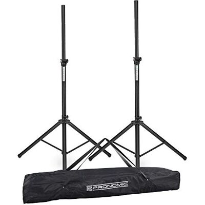 Pronomic 2x SPS-1A Boxenstativ Aluminium Boxenständer mit stabiler extra breiter Dreibein-Konstruktion Höhe 125-185 cm Stativ auch als Dartstativ oder Fotostativ verwendbar Inkl. Tasche Pronomic 2x SPS-1A Boxenstativ Aluminium Boxenständer mit stabiler extra breiter Dreibein-Konstruktion Höhe 125-185 cm Stativ auch als Dartstativ oder Fotostativ verwendbar Inkl. Tasche