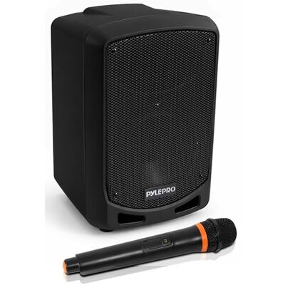 Pyle Tragbares Bluetooth-PA-Lautsprechersystem – Karaoke-Soundsystem für drinnen und draußen, mit kabellosem Mikrofon, Audioaufnahme, wiederaufladbarer Akku, USB/SD-Reader, Standhalterung, für Party, Pyle Tragbares Bluetooth-PA-Lautsprechersystem – Karaoke-Soundsystem für drinnen und draußen, mit kabellosem Mikrofon, Audioaufnahme, wiederaufladbarer Akku, USB/SD-Reader, Standhalterung, für Party,