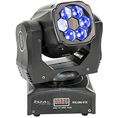 Ibiza ROLLING-EYE Wash Effekt Moving Head 6x12 Watt 4in1 CREE LEDs Washer Washlight Flower Beam Disco Party DJ Event Ibiza ROLLING-EYE Wash Effekt Moving Head 6x12 Watt 4in1 CREE LEDs Washer Washlight Flower Beam Disco Party DJ Event