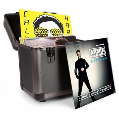 Power Dynamics RC Plattenkoffer für Schallplatten Aufbewahrung, Vinyl Koffer, stabile und professionelle Schallplattenbox, Vinyl aufbewahrung, Abschließbar Power Dynamics RC Plattenkoffer für Schallplatten Aufbewahrung, Vinyl Koffer, stabile und professionelle Schallplattenbox, Vinyl aufbewahrung, Abschließbar