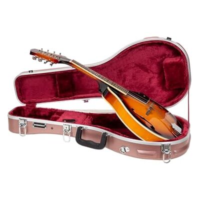 Crossrock F-Style Mandolinenkoffer ABS-Hartschalenkoffer mit Sicherheitsverschluss, Metallfüßen und abnehmbaren Gurten Crossrock F-Style Mandolinenkoffer ABS-Hartschalenkoffer mit Sicherheitsverschluss, Metallfüßen und abnehmbaren Gurten