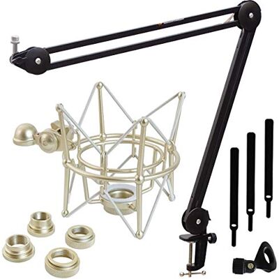 keepdrum MS138 BK Gelenkarm-Stativ + MS090 Mikrofon-Spinne für verschiedene Mikrofone keepdrum MS138 BK Gelenkarm-Stativ + MS090 Mikrofon-Spinne für verschiedene Mikrofone